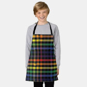 Tablier Plaid arc-en-ciel (Porté)