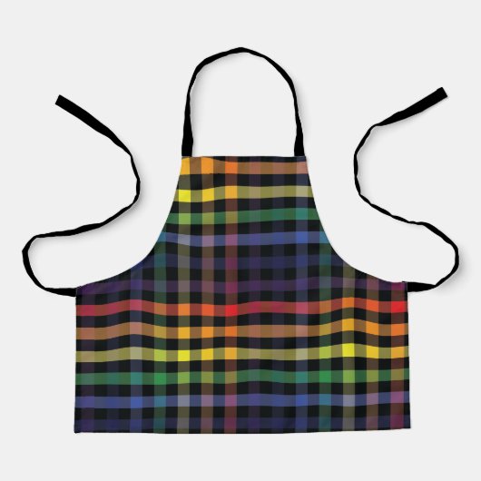 Tablier Plaid arc-en-ciel (Recto)
