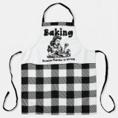 Tablier Plaid Arpon Retro Humour Baking parce que le meurt (Recto)