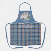 Tablier Plaid bleu avec Scotland Castle (Recto)