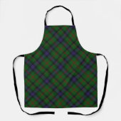 Tablier Plaid bleu vert tartan Park (Recto)