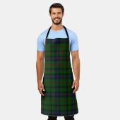Tablier Plaid bleu vert tartan Park (Porté)