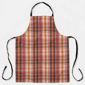 Tablier Plaid Brown rose orange crème (Recto)