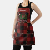 Tablier Plaid Buffalo Rouge Rustique Nom Personnalisable (Insitu)