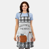 Tablier Plaid Citrouille Automne automne personnalisé Apro (Porté)