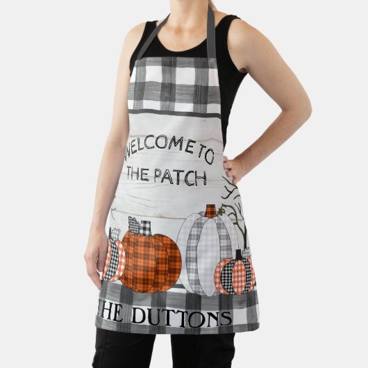 Tablier Plaid Citrouille Automne automne personnalisé Apro (Insitu)