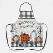 Tablier Plaid Citrouille Automne automne personnalisé Apro (Recto)
