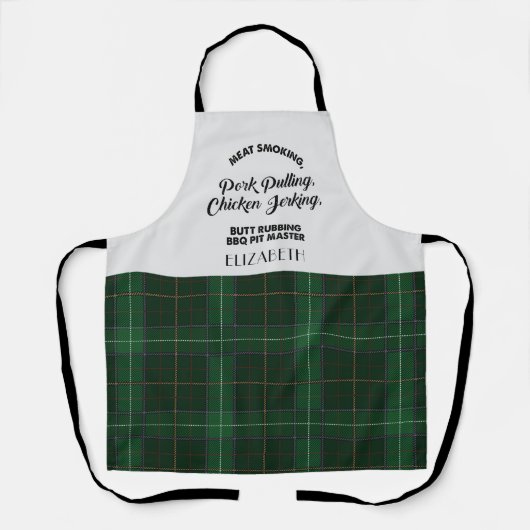 Tablier Plaid Clan Walsh À damiers Tartan Kitchen (Recto)