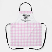 Tablier Plaid de buffle blanc et rose (Recto)