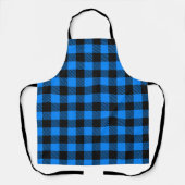 Tablier Plaid de buffle bleu (Recto)
