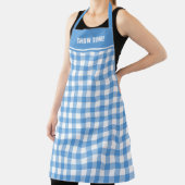 Tablier Plaid de buffle bleu et blanc personnalisé (Insitu)