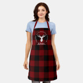 Tablier Plaid de la ferme de Buffalo rouge et noir (Porté)