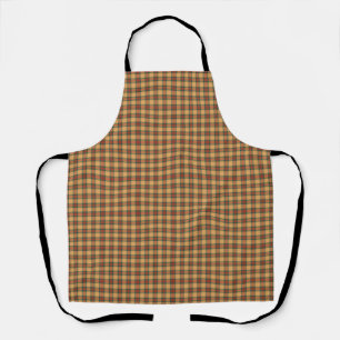 Tablier Plaid en or muté, rouge et vert Tartan