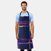 Tablier Plaid. Grunge Stripes Simples. Texture Abstraite w (Porté)