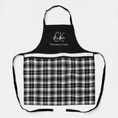 Tablier Plaid noir et blanc classique (Recto)