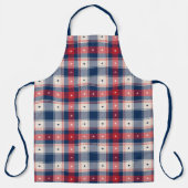 Tablier Plaid Patriotique de Style Américain (Recto)