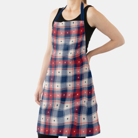 Tablier Plaid Patriotique de Style Américain (Insitu)