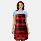 Tablier Plaid rouge orignal cabine (Porté)