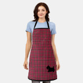 Tablier Plaid Scottish Terrier Apron (Porté)
