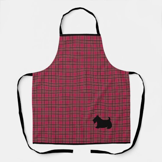 Tablier Plaid Scottish Terrier Apron (Recto)