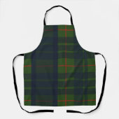 Tablier Plaid Tartan vert et bleu (Recto)