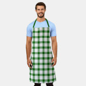 Tablier Plaid vert (Porté)