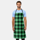 Tablier Plaid vert (Porté)