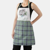 Tablier Plaid vert avec Scotland Castle Apron (Insitu)