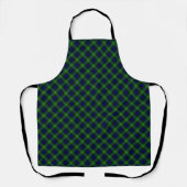 Tablier Plaid vert bleu Lamont tartan (Recto)