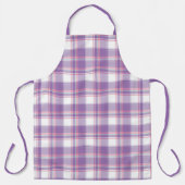 Tablier Plaid violet et blanc (Recto)