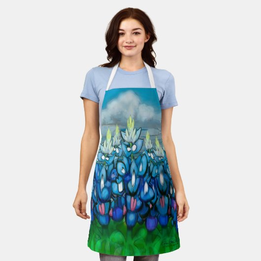 Tablier Plan de paysage de pays Bluebonnet (Porté)