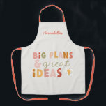 Tablier Plan de typographie moderne coloré et audacieux et<br><div class="desc">Plan de typographie moderne coloré et audacieux et idées tablier amusant. Idéal Noël,  Anniversaire,  Nouvel An scolaire,  cadeau d'affaires ou d'enseignant.</div>