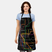 Tablier plan du métro de NY-Ville (Porté)