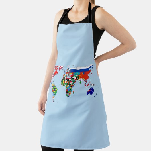 Tablier Plan du monde des drapeaux sur toute la surface d' (Insitu)