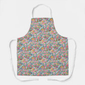 Tablier Plan floral sur toute la surface d'impression (Recto)