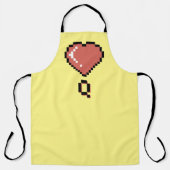 Tablier Plan noir de la reine du coeur (Recto)