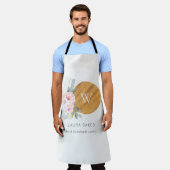 Tablier Planche à découper florale Blush Napkin Restaurati (Porté)