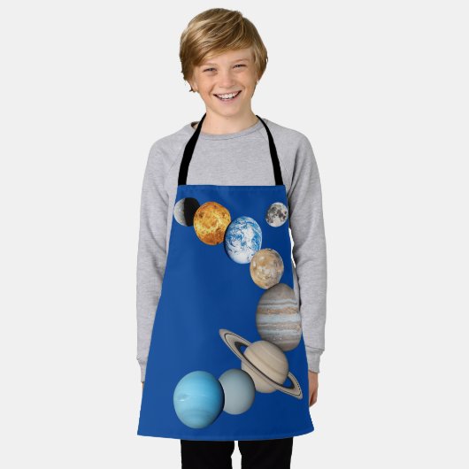 Tablier Planètes du système solaire (Couleur modifiable) (Porté)