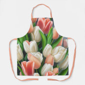 Tablier Plante rose Tulipes florale Apron (Recto)