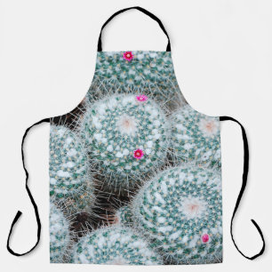 Tablier Plantes de cactus aux minuscules fleurs roses