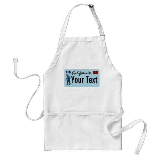 Tablier Plaque de licence California Sasquatch (Devant)