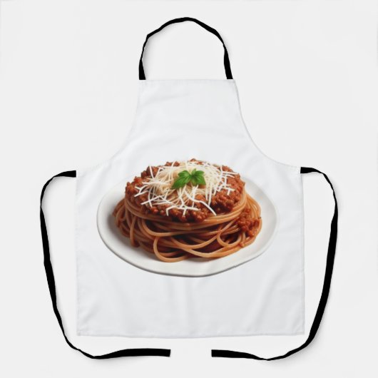 Tablier Plaque de Spaghetti Bolognese au fromage sur le de (Recto)