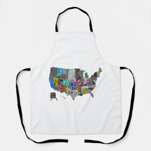 Tablier Plaque d'immatriculation A carte États-Unis drapea