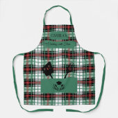 Tablier Plaqué vert personnalisé avec Cuisine Ustensiles P (Recto)