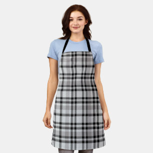 Tablier Plat noir blanc et gris