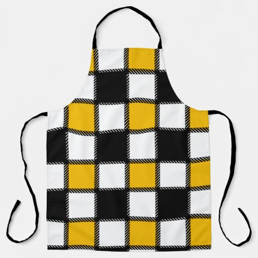 Tablier Plat noir jaune (Recto)