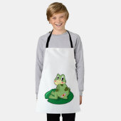 Tablier Plâtre Coeur Feuille de grenouille (Porté)