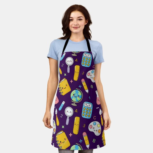 Tablier Playful Learning – Cute Education Seamless Pattern (Porté)