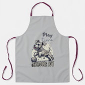 Tablier Playtime de chiot : Gray Chien's Ball-Chasing amus (Recto)