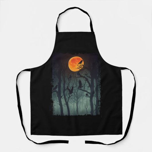 Tablier Pleine lune Crow Gloomy Forêt Costume magnifique H (Recto)
